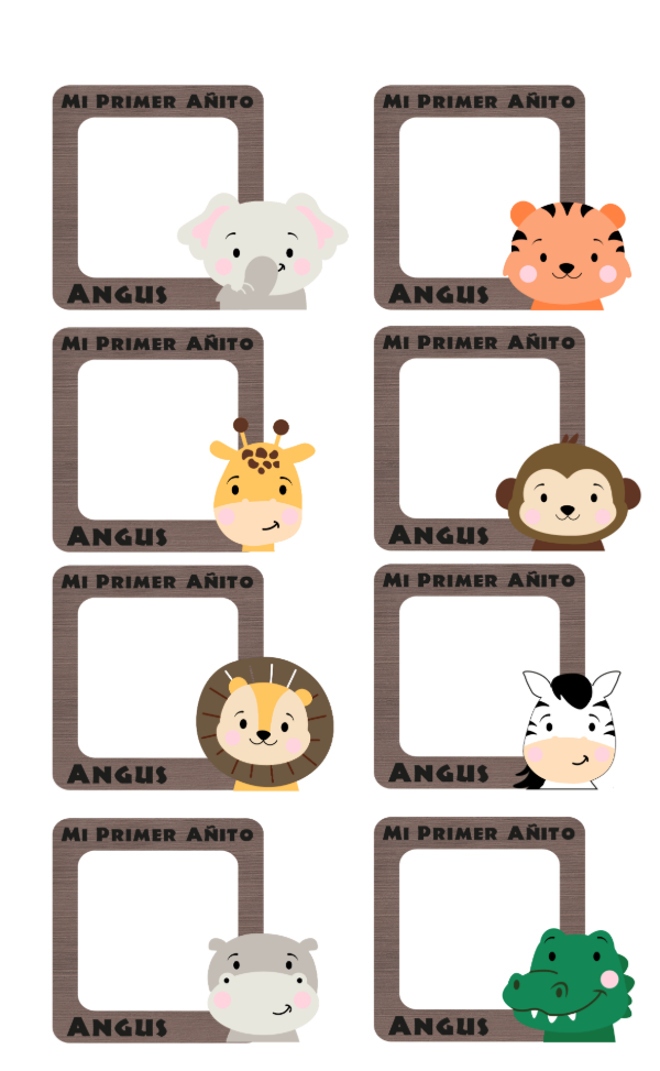 Producto - MINI PORTARETRATOS CON IMAN FOTO DE 6X6CM SAFARI 1