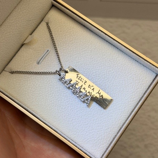 Producto - Collar: Dedicatoria escrita a mano para Mamá - 1