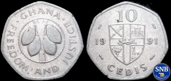 Producto - Ghana - 10 Cedis (1991) KM #29 [VF-] - Consejo Provisional de Defensa Nacional