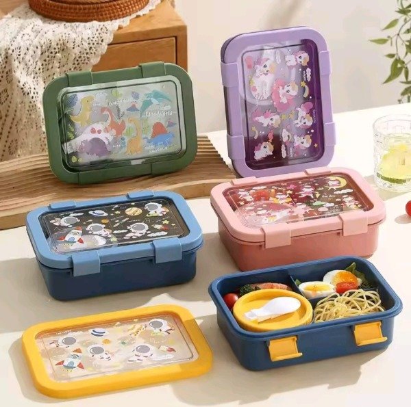Producto - Lunchera con bowl y cubierto cute animals