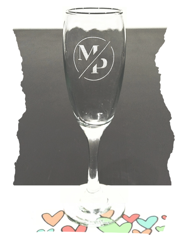 Producto - Copa de champagne con iniciales - Regalo de cumpleaños