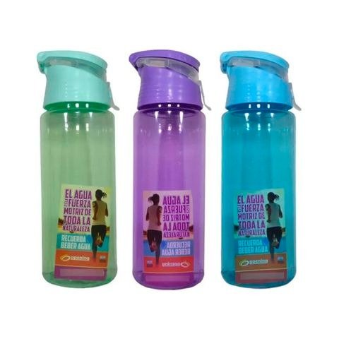 Producto - BOTELLA DE PLASTICO CON TAPA 750CC PREMIUM COLORES SURTIDOS