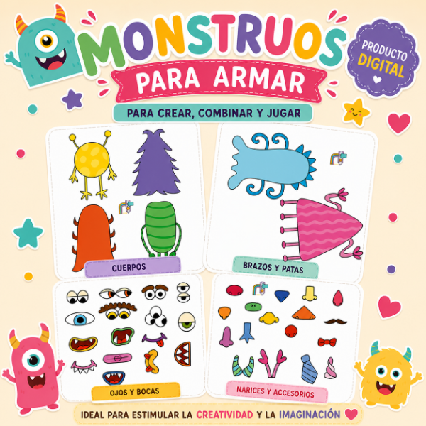 Producto - Monstruos para Armar IMPRIMIBLE