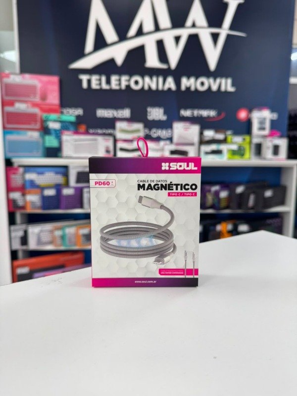 Producto - Cable USB Magnetico 60W Type C a Type C Soul USB-M60TT - 1