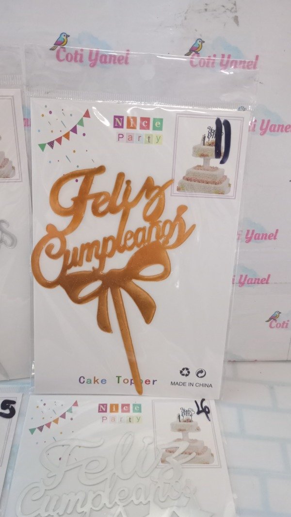 Producto - Topper "Feliz Cumpleaños" PLASTICO - 8