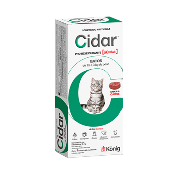 Producto - Comprimido Cidar Gato de 1,5 a 3 Kg