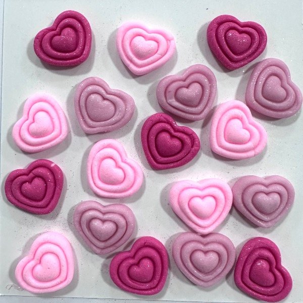 Producto - MINI CORAZONES 3D TONOS ROSAS X 5 PAQUETES