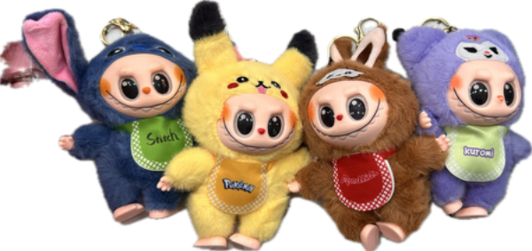 Producto - Peluche llavero labubu con vestido 20cm