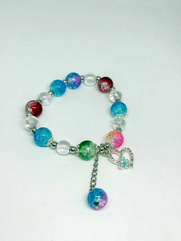 Producto - Pulsera elástica cristal multicolor con dije
