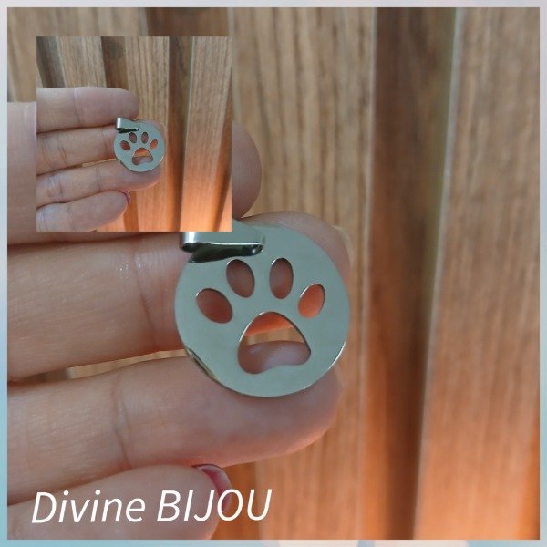 Producto - Dije huellitas acero