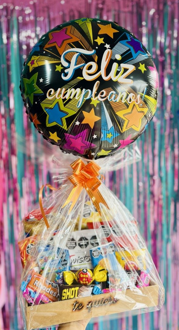 Producto - Bandeja Mixta + Globo Feliz Cumpleaños 2