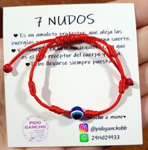 Producto - Pulsera 7 nudos con ojo turco (bebés o niños)