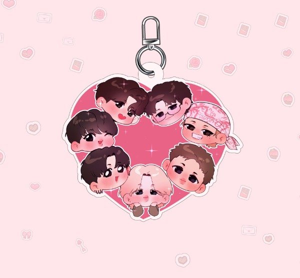 Producto - Llavero OT7 "Pink Heart" - 0