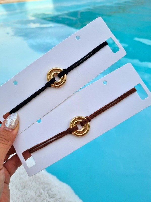 Producto - CHOKER GAMUZA BOHO CIRCULO