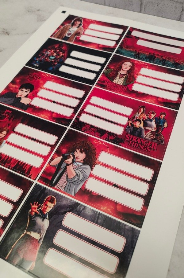 Producto - ETIQUETAS ESCOLARES STRANGER THINGS