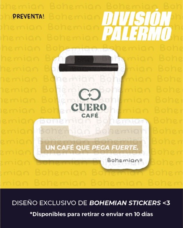 Producto - CUERO CAFE - Sticker individual Division Palermo