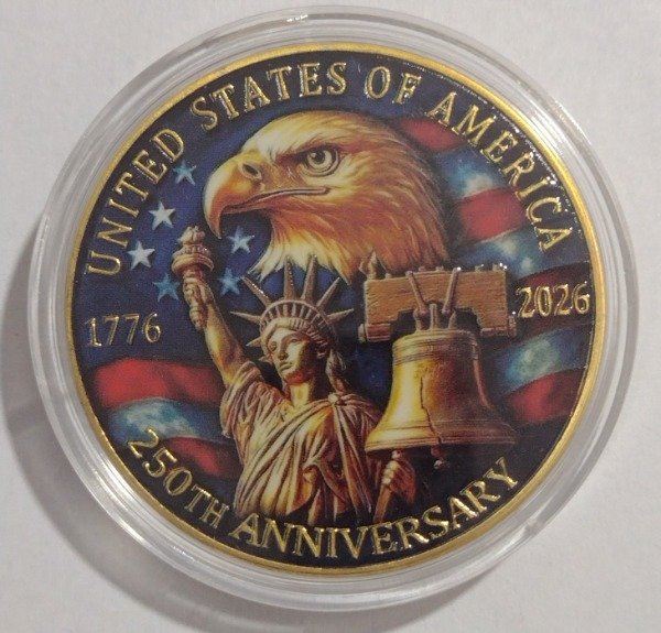 Producto - Estados Unidos medalla 250 años independencia 1776-2026 (40 mm) águila - 0