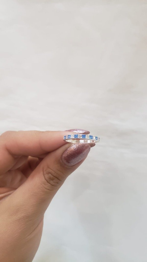 Producto - Anillo strass celeste