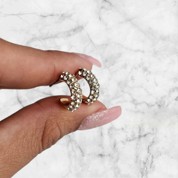 Producto - Aros pasantes con strass AD 30099