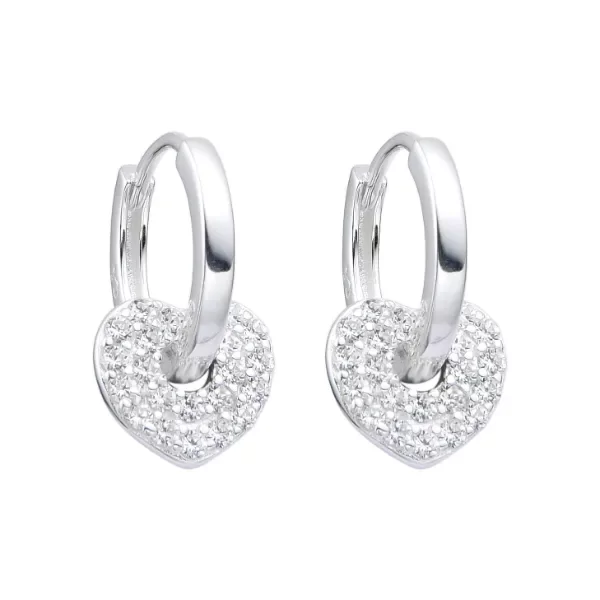 Producto - Argolla 10mm corazon colgante con piedritas