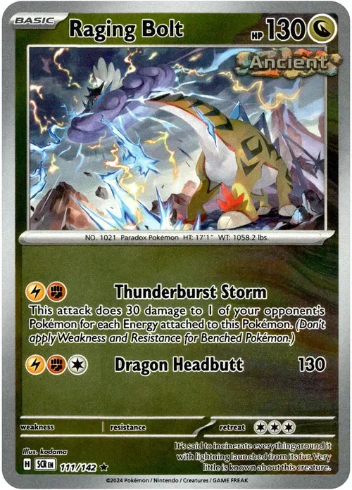 Producto - Raging Bolt - 111/142 - Stellar Crown - Reverse Holo