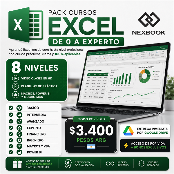 Producto - PACK CURSOS EXCEL