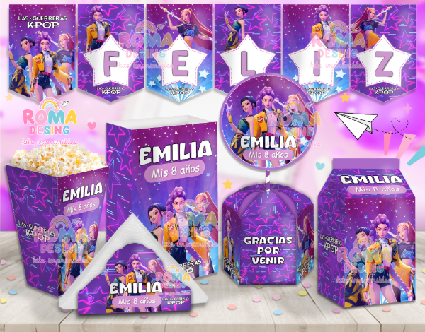 Producto - Kit imprimible Las Guerreras K Pop