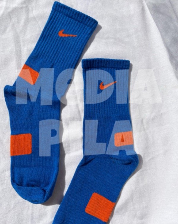 Producto - Media caña - Nike azul pipa naranja