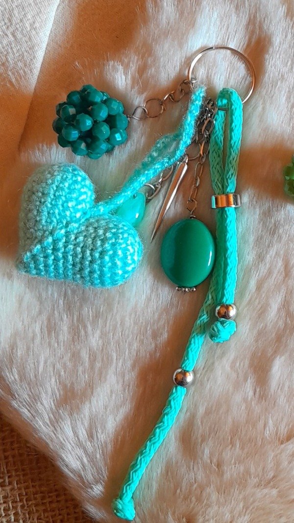 Producto - Corazón Decorado en Menta Vintage
