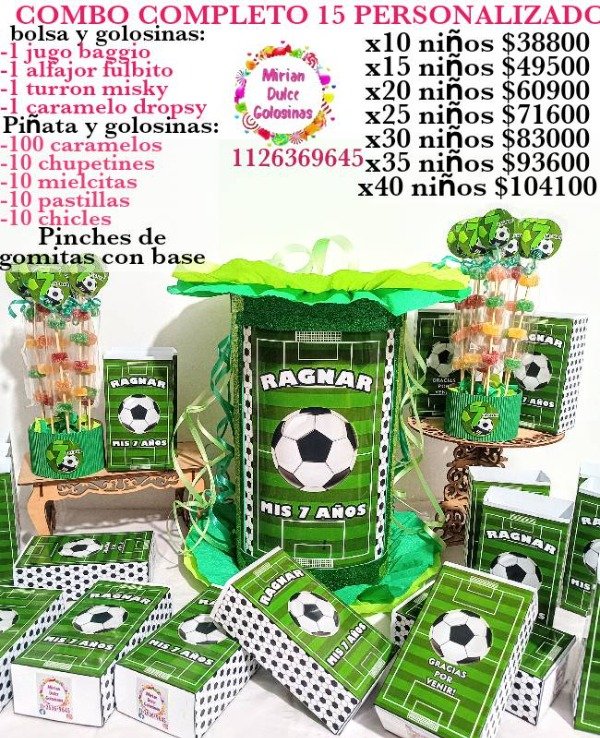 Producto - Combo cumpleaños 15 futbol