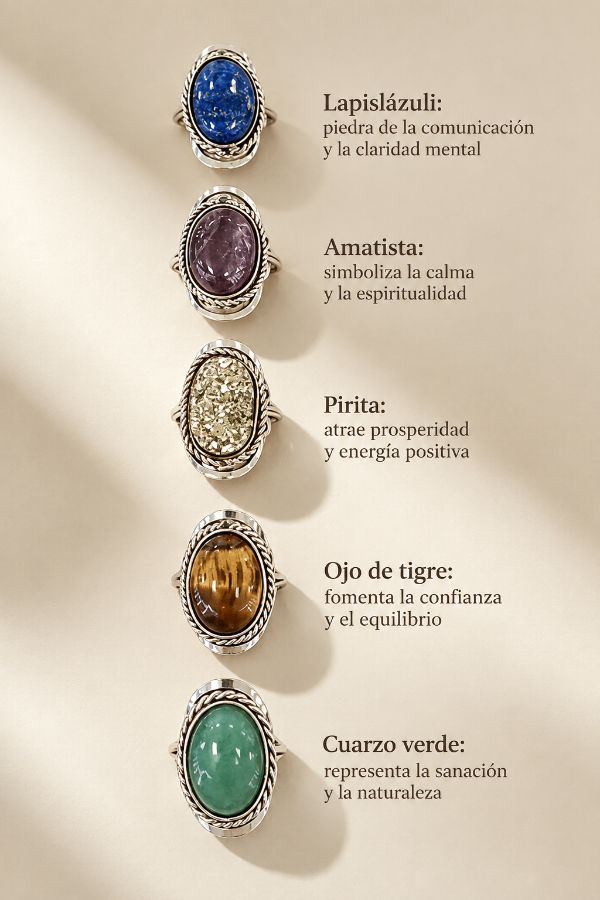Producto - ANILLO PIEDRA NATURAL REGULABLE ALPACA - 4
