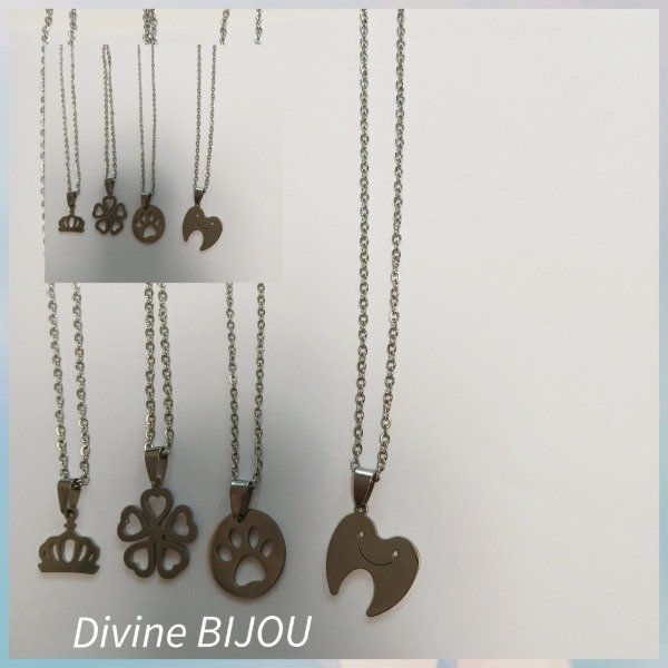 Producto - Collares de acero con dije A.Q