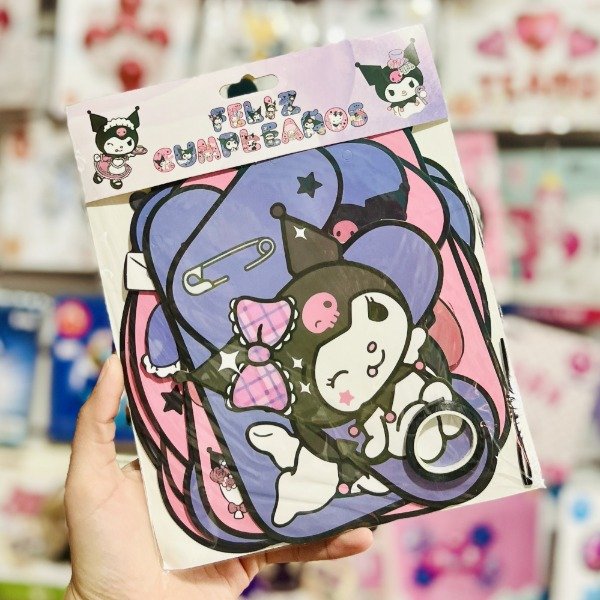 Producto - Banderín Kuromi Feliz Cumpleaños
