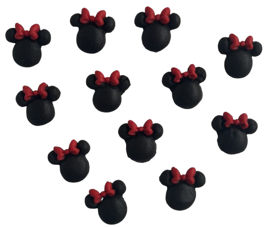 Producto - Cara minnie mouse figuras pasta de azúcar comestible x12un