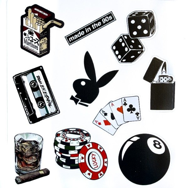 Plancha de Stickers Casino - Mates and Chill