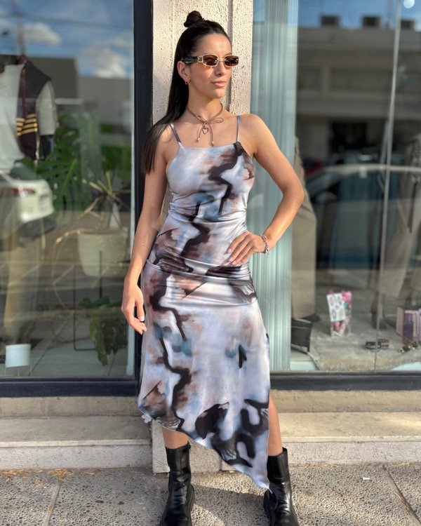 Producto - Vestido Largo Batik Gris