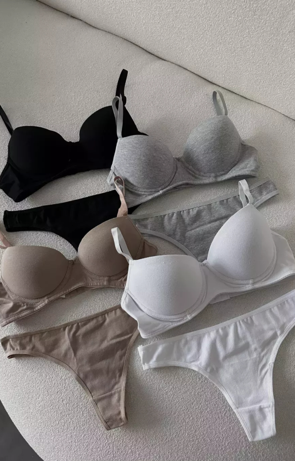 Conjunto armado algodón negro/gris/ blanco/nude