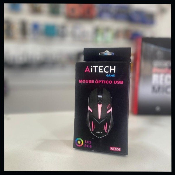 Producto - MOUSE AITECH GAMER AI-066 CON CABLE LUZ RGB