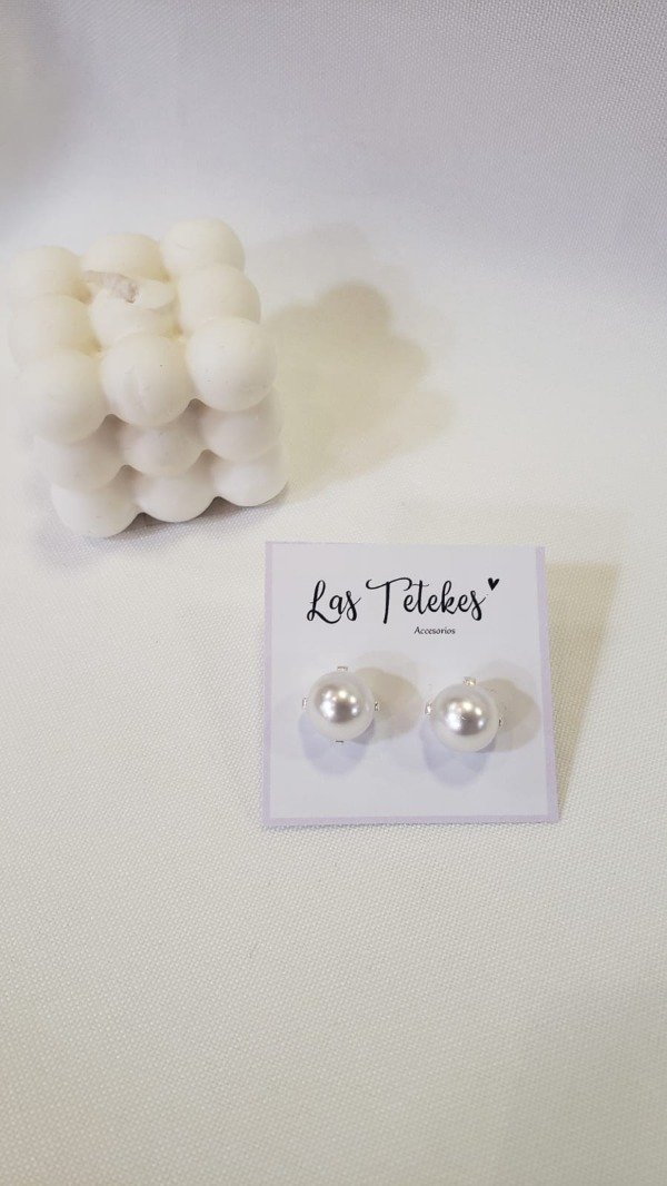 Producto - Aros perla grande 4 puntos
