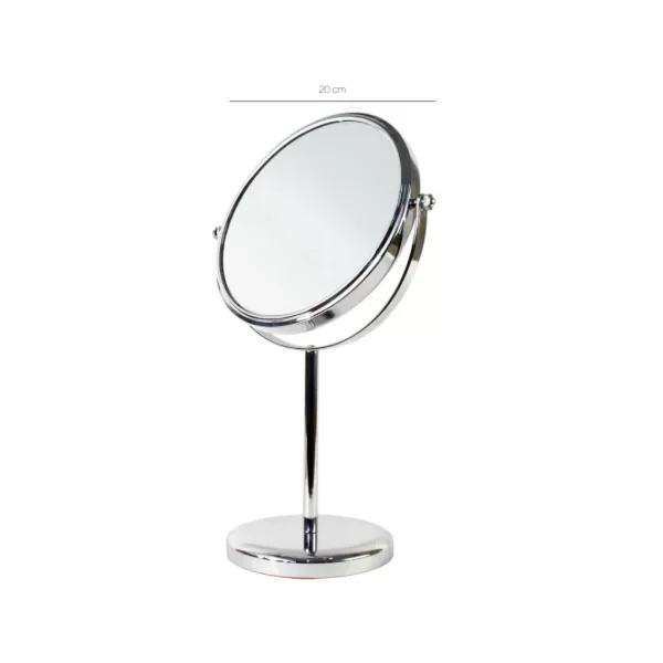 Producto - ESPEJO METAL 20 CM REDONDO C/PIE AUMENTO X3