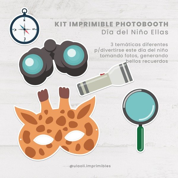 Producto - Kit Imprimible Photobooth Día del Niño "Ellos"