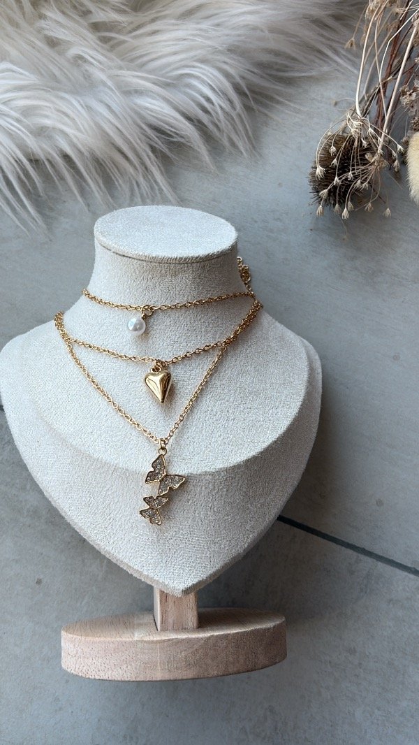 Producto - Collar triple dorado