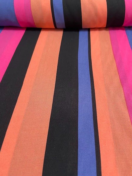 Producto - Fibrana rayas colores x metro