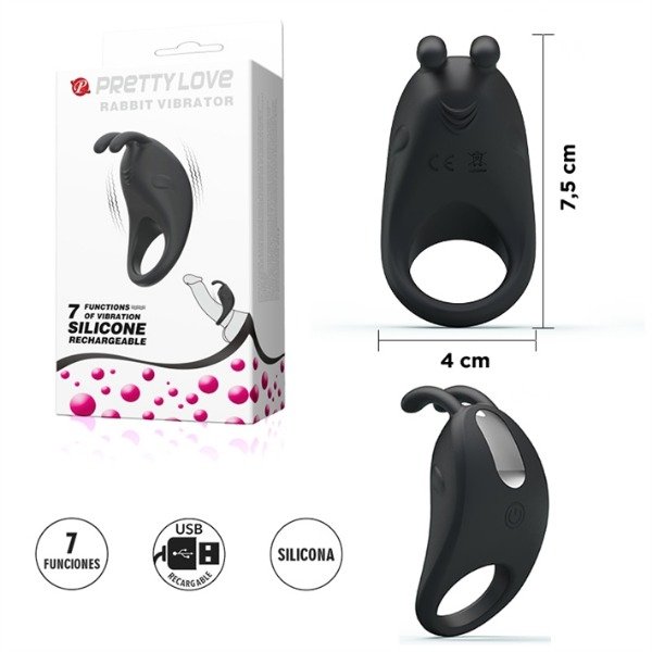 Producto - Pretty Love - Anillo Vibrador para retrasar la eyaculación - Carga USB