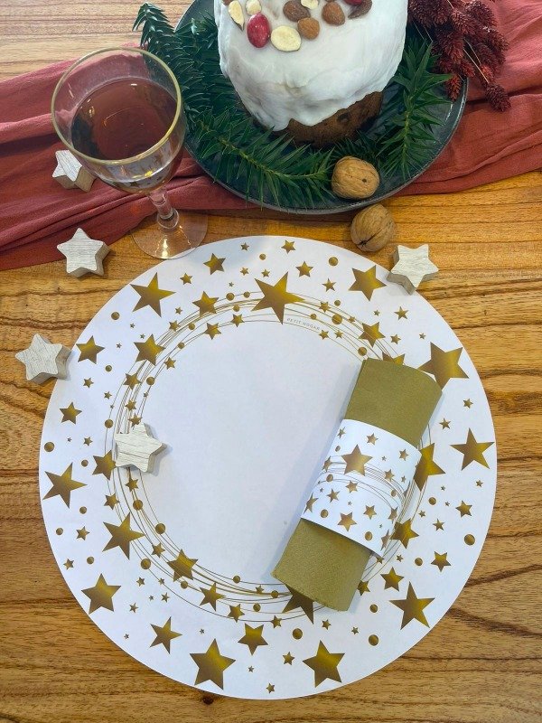 Producto - Set Platos De Sitio Papel + Porta Servilletas X 24 - 18