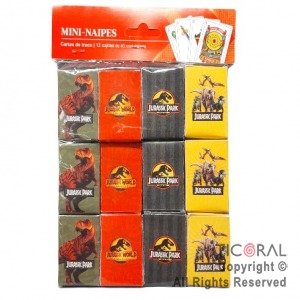 Producto - MINI NAIPE JURASSIC  WORLD X12U
