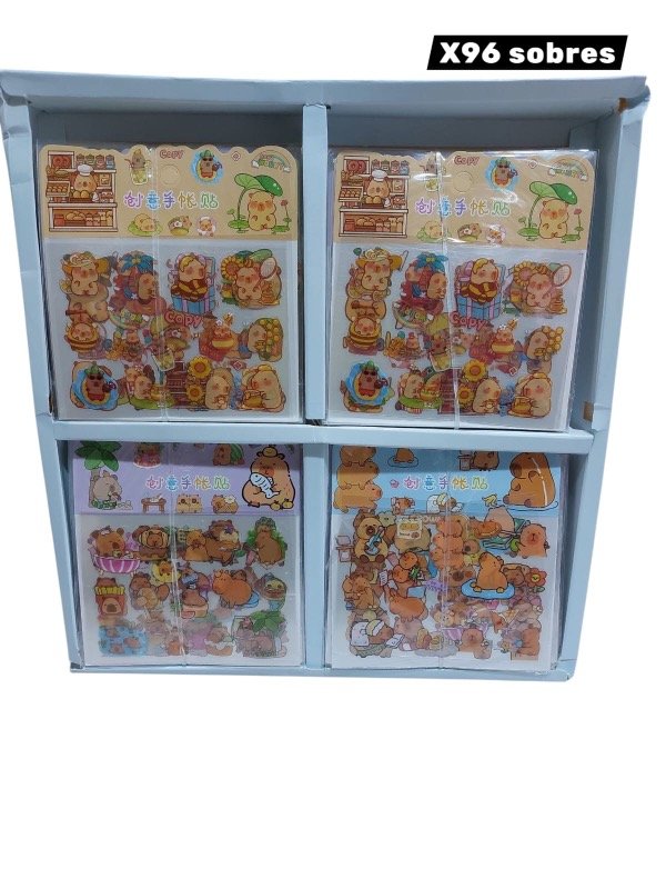 Producto - CAJA STICKERS CAPIBARA X96