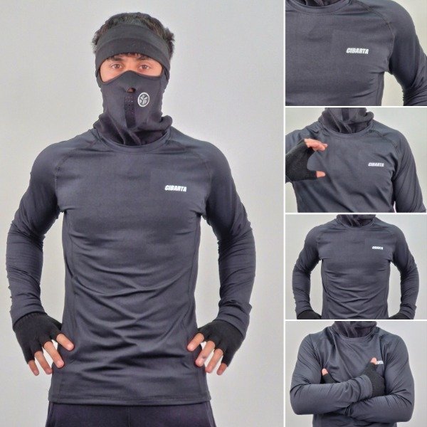Producto - Camiseta segunda Piel Mod Ninja street Negra termica