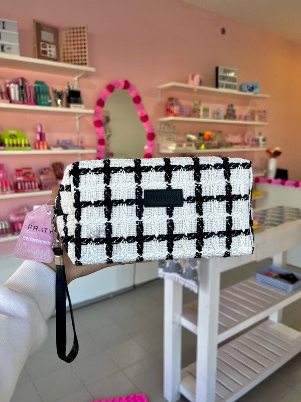 Producto - Porta Cosméticos/Neceser a cuadros Negro - Pratys