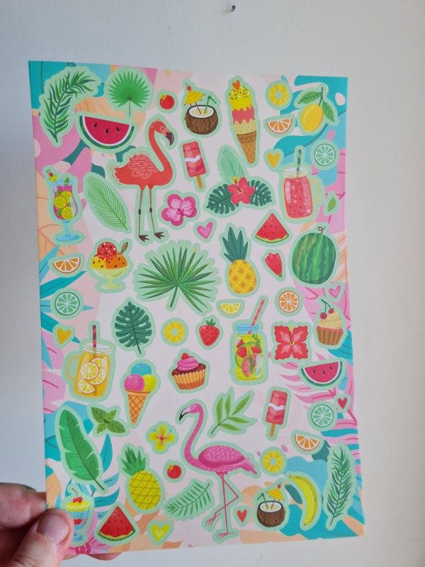 Producto - Plancha de stickers Verano